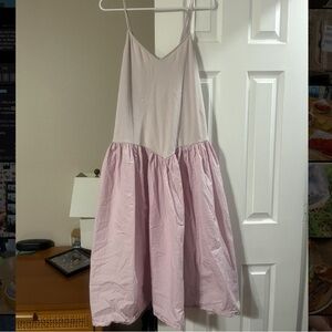 Maeve Light Pink Ribbed Dress